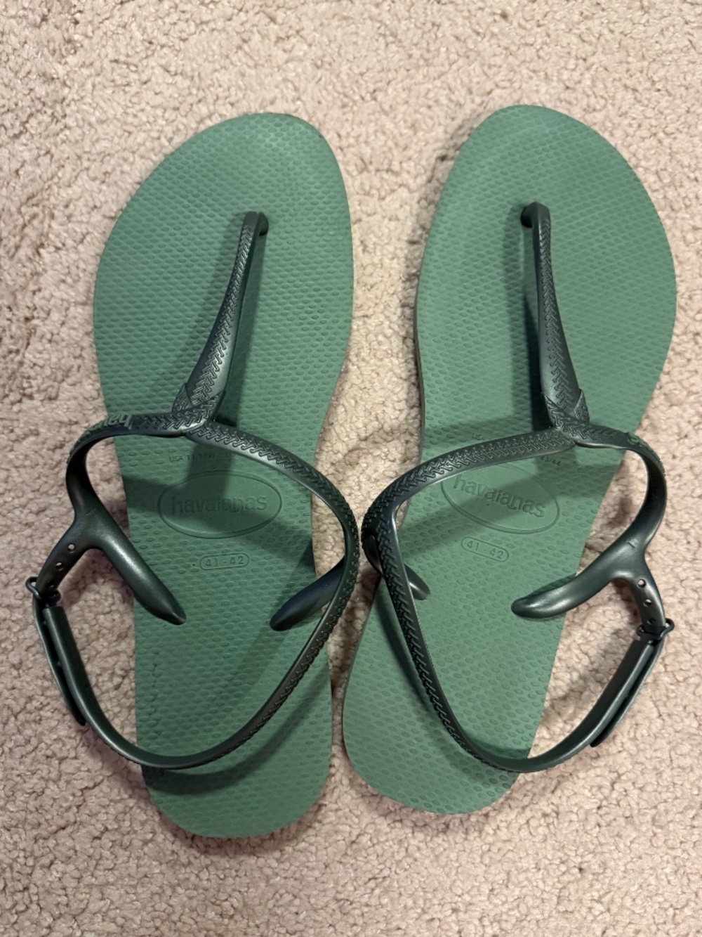 Havaianas Slingback Metallic Green Sandal